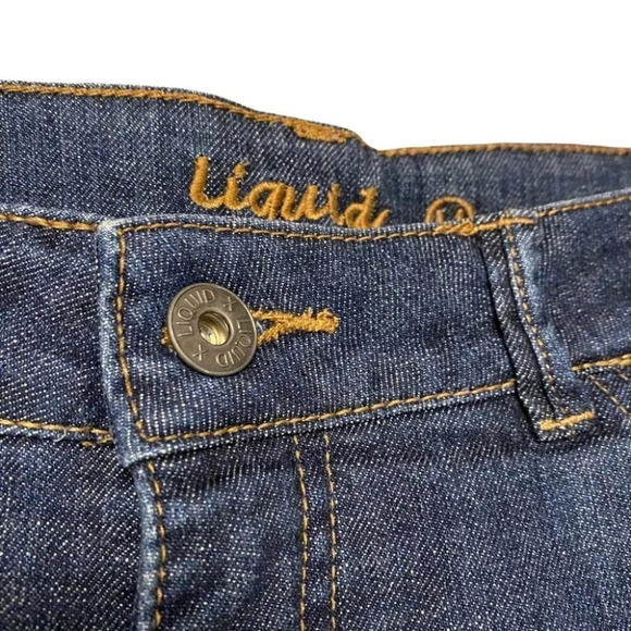 Liquid X  2.5" Denim Jean Shorts Cuffed Hem - Picture 4 of 5